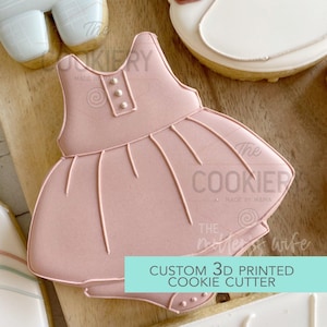 Baby Dress Onesie Cookie Cutter | Baby Girl Cookie Cutter | Baby Shower Cookie | Dress Onesie Cutter | Girl Baby Outfit Cookie | 3D Printed