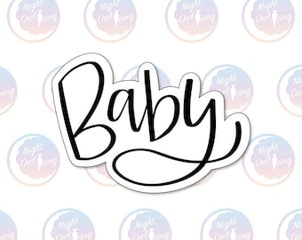 Baby Hand lettered Cookie Cutter, Baby Shower Cookie Cutter, Baby Script Cookie, New Baby Cookie, Gender Reveal Cutter, 3D Printed