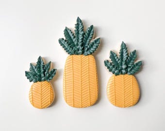 Pineapple Cookie Cutter Set, Fruit Cookie Cutter, Summer Party Cookie Mold, Farmers Market Cutter, Baby Shower Cutter, 3D Printed