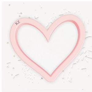 The Bella Heart Cookie Cutter, Heart Cookie Cutter, Wedding, Valentines Cutter, Wedding Cookie Cutter, Heart Fondant Cutter, Heart Cutter