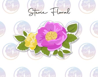 Stevie Floral Cookie Cutter, Wedding Cutter, Mothers Day Cutter, Fancy Plaque, Easter, Spring, Fall Cutter, Botanical Cutter , 3D Print