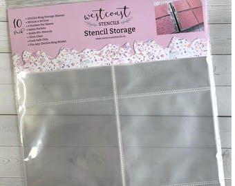 Stencil Storage Sleeves, Cookie Stencil Storage, Stencil Storage Pockets, Cookie Stencils, Stencil Sleeve Refill, Cookie Stencil Sleeves