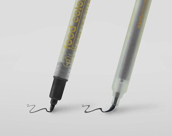 Food Colors Gourmet Double Tip Food Decorating Pen, Edible Marker, Double Tip Marker, Thin Tip, Brush Tip