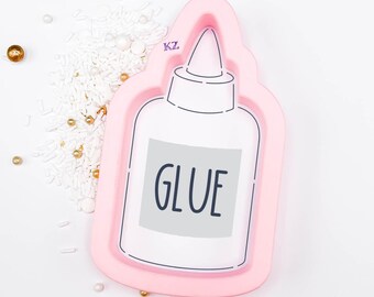 Glue Bottle Cookie Cutter with Stencil Set, Back to School Cookie, Teacher Gift, Craft Cookie Cutter