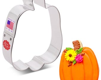 Tall Pumpkin Cookie Cutter, Thanksgiving Cookie Cutter, Fall Cookie Cutter, Halloween Cookie Cutter, Jack-o-Lantern,