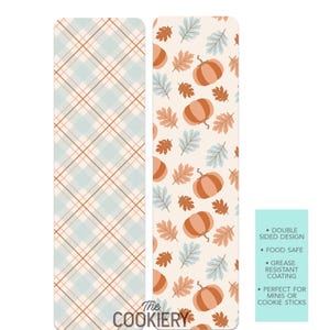 Pumpkin Plaid Cookie Backer, Cookie Food Safe Backer, Food Safe Box Backer, Cookie Box Backer, Cookie Packing, Packing Supplies, Fall Backer