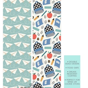 Backpacks and Paper Planes Cookie Backer, Cookie Food Safe Backer, Food Safe Box Backer, Cookie Box Backer, Cookie Packing, Packing Supplies