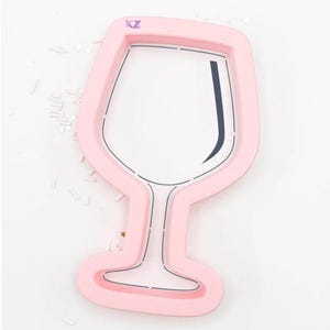 Wine Glass Cookie Cutter and Stencil Set, Wine Glass Cookie Cutter, Wine Glass Cookie Stencil, Wine Cookie Cutter, Wine Glass