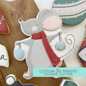 Christmas Mouse Cookie Cutter | Holiday Mouse | Cute Christmas Animal | Winter Mouse | Festive Mouse Cutter | Merry Season| 3D Printed