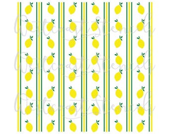 Lemon Stripes-2pc Stencil Set, Background Stencil, Fruit Stencil, Lemon Stencil, Party Stencil, Birthday Stencil