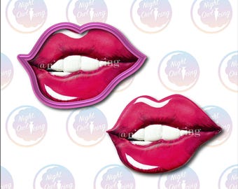 Lip Bite Cookie Cutter, Sexy Lips Cookie Cutter, Valentine’s Cookie, Bachelorette Party Cookie Cutter, 3D Printed