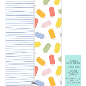 Popsicle Summer Cookie Backer, Cookie Food Safe Backer, Food Safe Box Backer, Cookie Box Backer, Cookie Packing, Packing Supplies, Backer