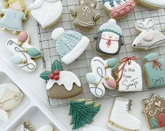 Mini Christmas Cookie Cutter Set, Advent Calendar Mini Cutters, Christmas Multi Cutter, Holiday Baking Set, Mini Christmas Shapes, 3D