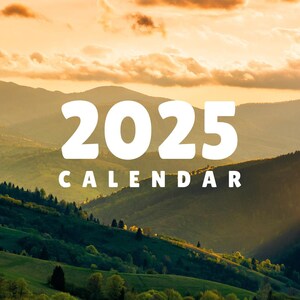 Calendar 2025, wall calendar, printable