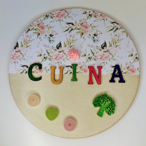 Placa nombre personalizado madera, Letrero, Rótulo, Cartel personalizado