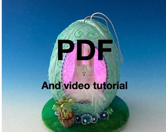 Easter Egg Diorama PDF pattern, directions, and video tutorial