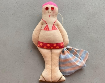 Handmade swimmer Ornament