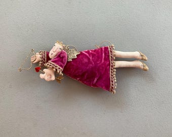 Ángel de San Valentín hecho a mano con arco y flecha, Día de San Valentín