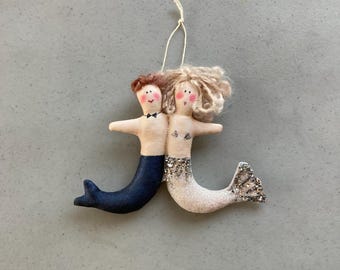 Sirenas hechas a mano para novios, regalos de boda