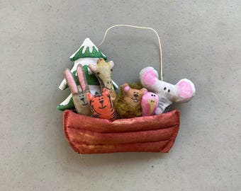 Adorno del Arca de Noé, adornos hechos a mano