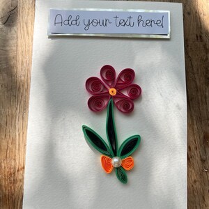 Tarjeta de felicitación personalizada en 3D para cualquier ocasión, cumpleaños, tarjeta de agradecimiento, aniversario de bodas, pensando en ti, tarjeta grande de flores en 3D,