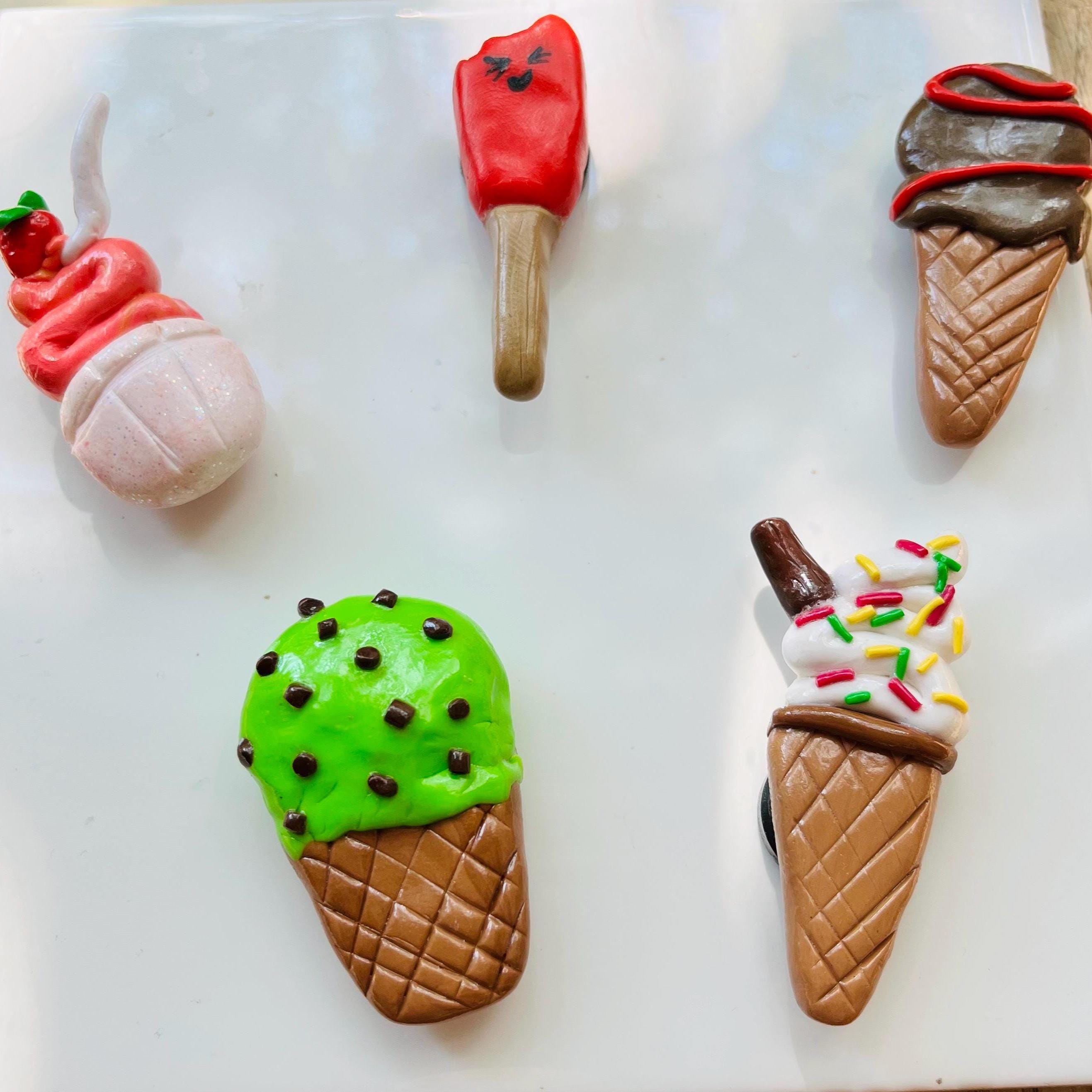 Clay Magnets Set Ice Cream - Etsy