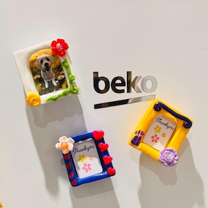 Handmade Mini Photo Frame Fridge Magnet: Colourful Designs, Can be personalised, Can be customised