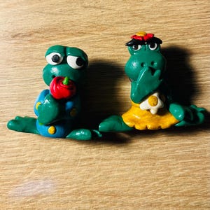 Süßer Frosch-Kühlschrankmagnet, entzückende Tiermagneten-Set von 2, Neuheitsmagnetfroschgeschenk, Karikaturmagneten Ted und Lillies erstes Date, 2Stk