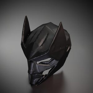 Geometrische Maske Sharp - 3D-gedrucktes Modell | Benutzerdefinierte Größe und Farbe | LED-Option | Anhänger oder großes Dekor