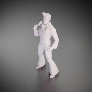 Elvis Presley - 3D Printed Model | Custom Size & Color | LED Option | Pendant or Large Decor