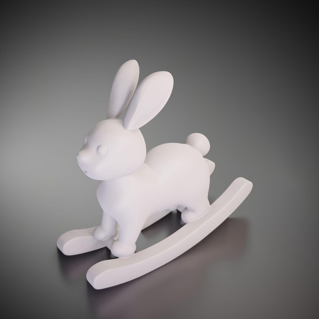 Rocking Bunny - 3D Printed Model | Custom Size & Color | LED Option ...