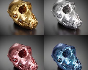 猿の頭蓋骨 - 3D プリントモデル |カスタムサイズとカラー | LED