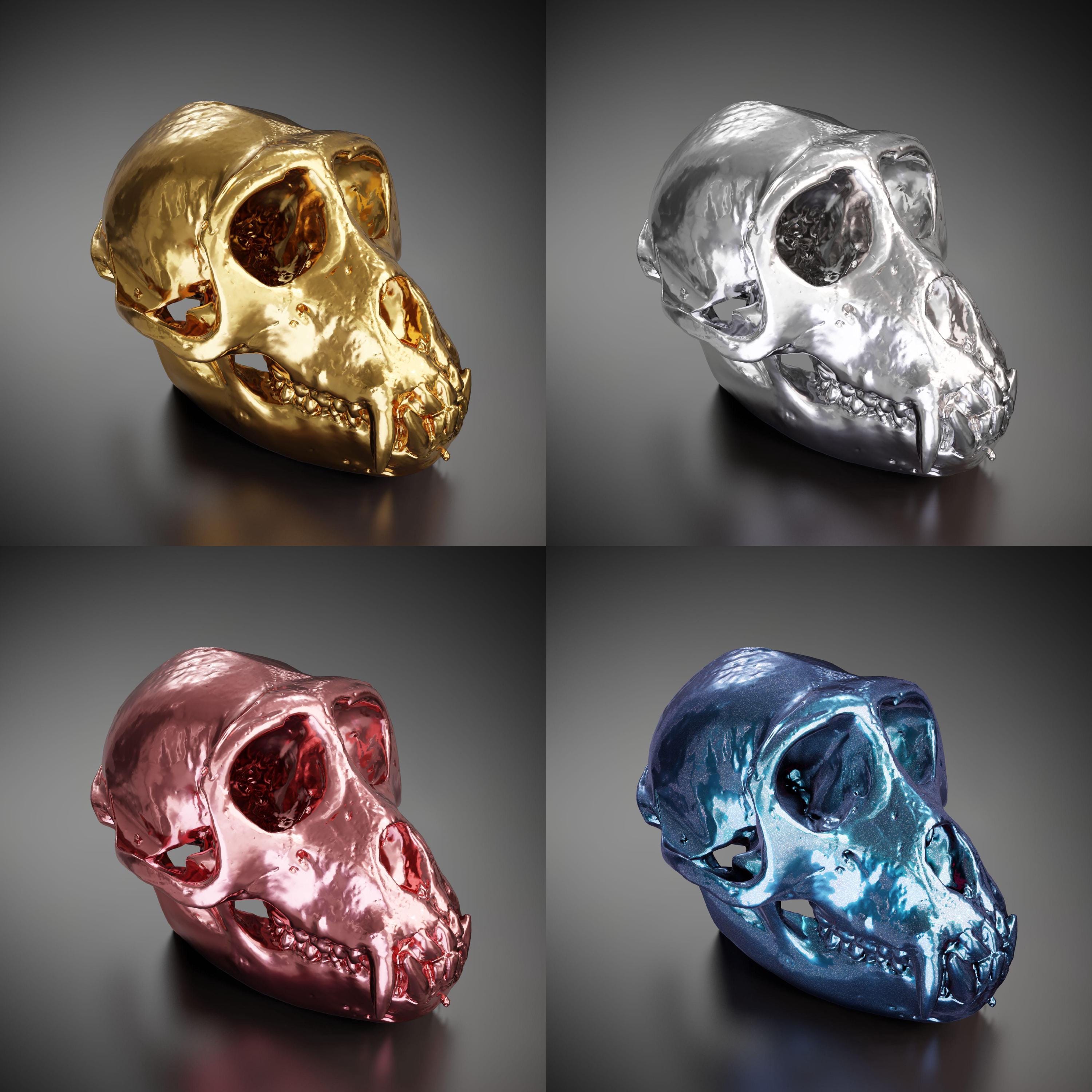 猿の頭蓋骨 - 3D プリントモデル |カスタムサイズとカラー | LED