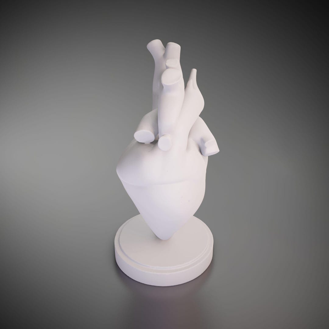 Heart - 3D Printed Model | Custom Size & Color | LED Option | Pendant ...
