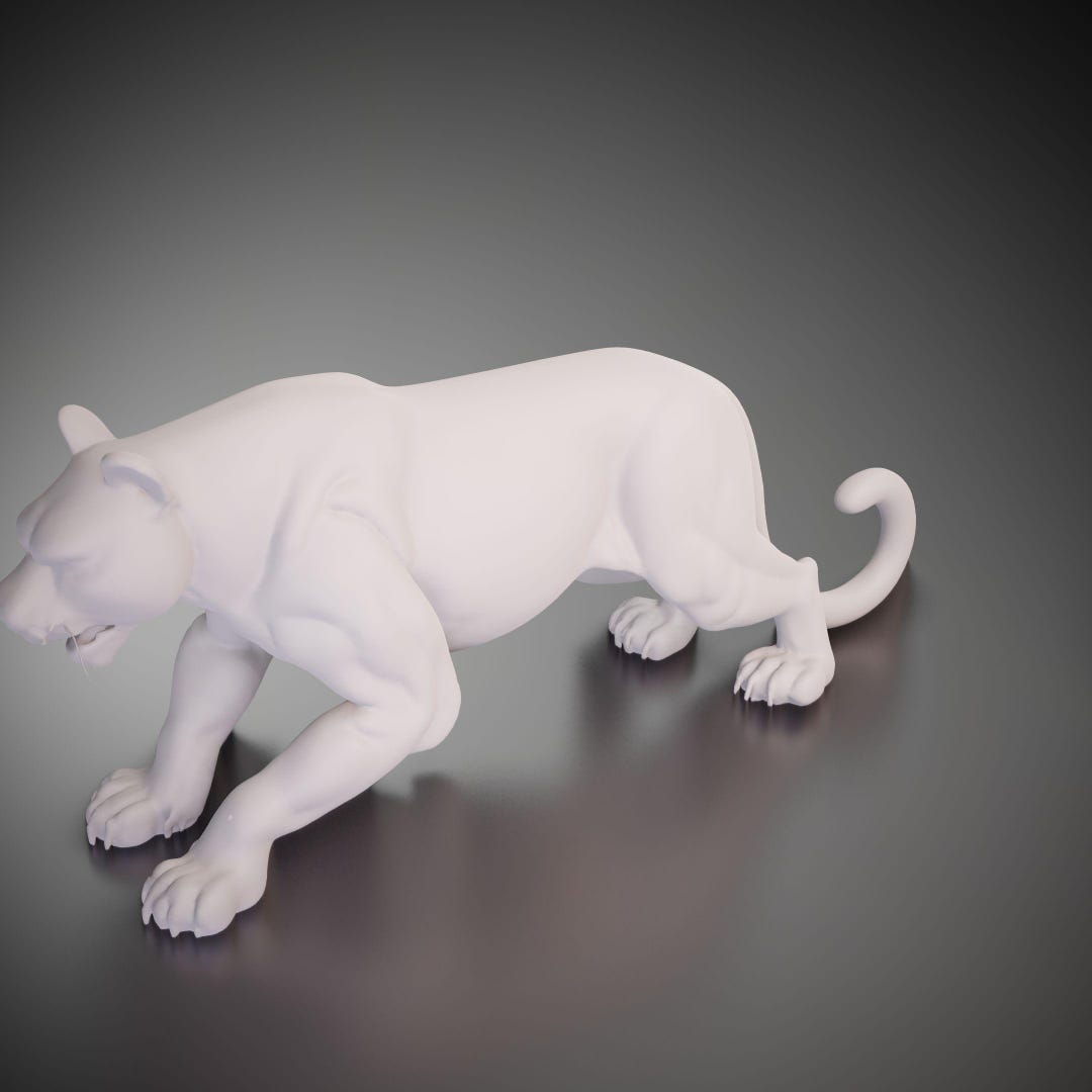 Panther - 3D Printed Model | Custom Size & Color | LED Option | Pendant ...