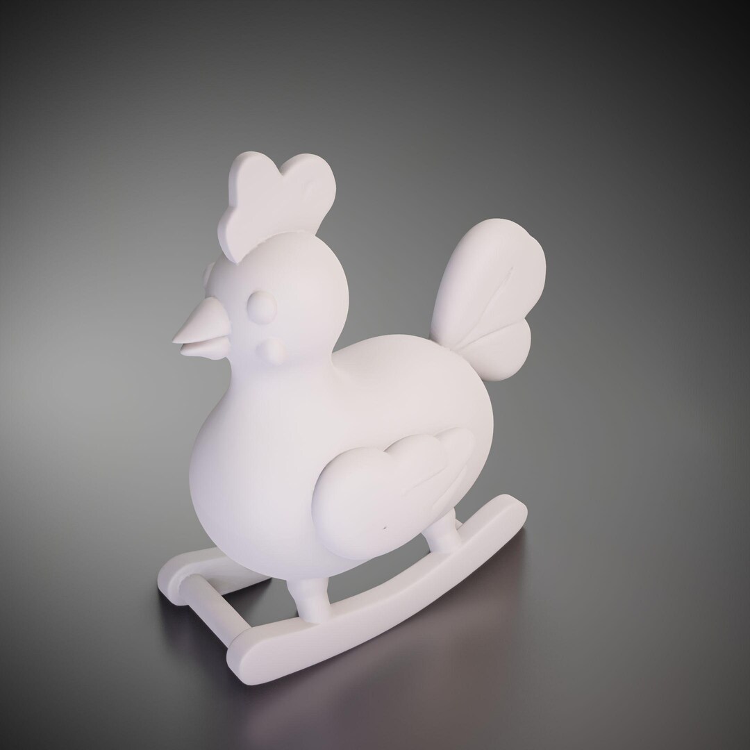 Rocking Chicken - 3D Printed Model | Custom Size & Color | LED Option ...