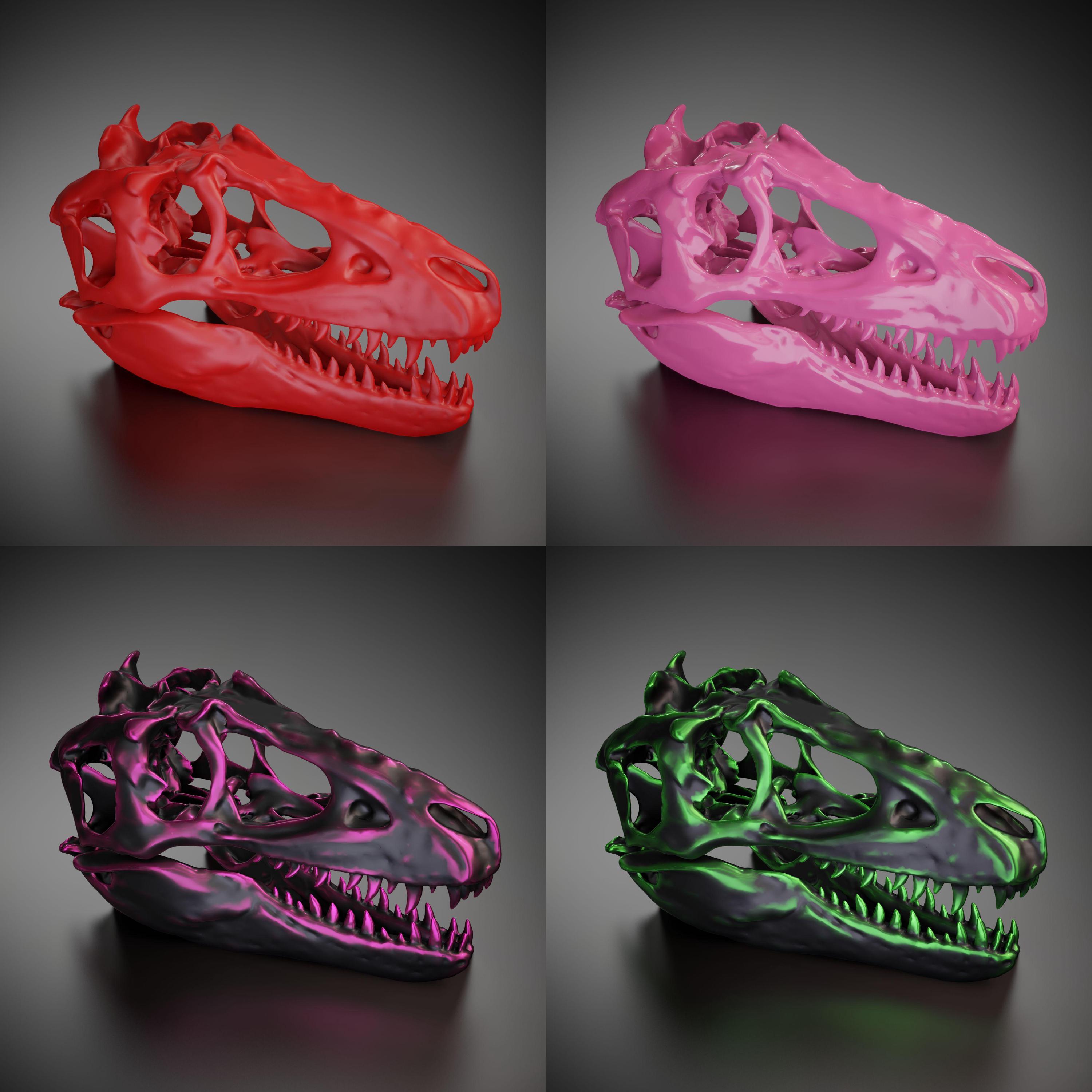 ティラノサウルスの頭蓋骨 - 3D プリントモデル |カスタムサイズと