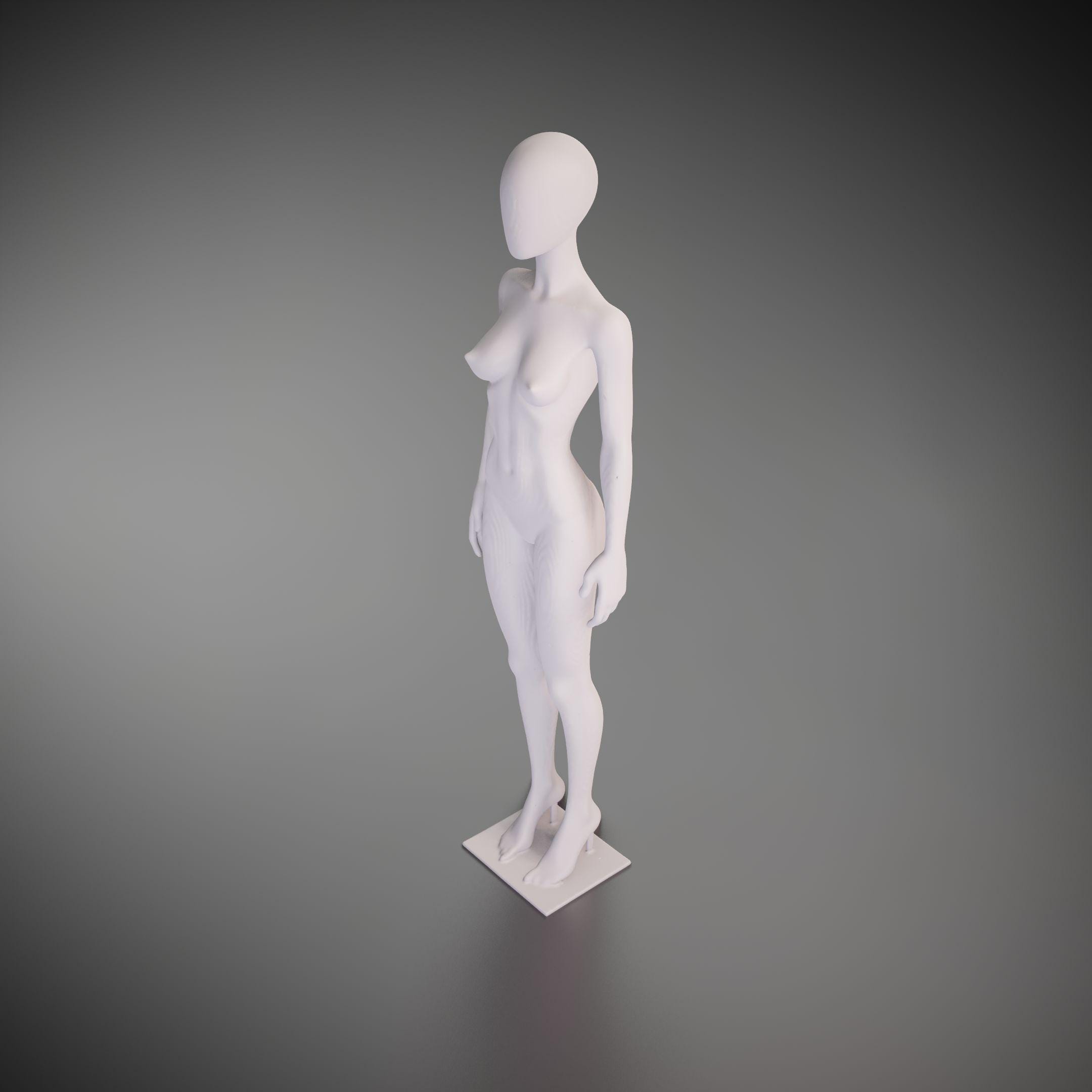 Mannequin - 3D Printed Model | Custom Size & Color | LED Option | Pendant or Large Decor