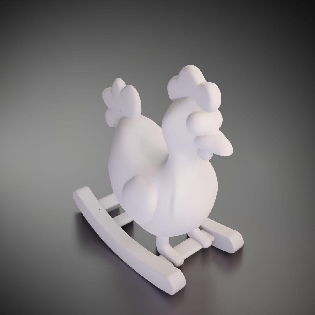 Rocking Chicken - 3D Printed Model | Custom Size & Color | LED Option ...