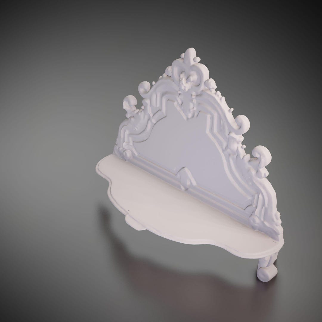 Shelf Baroque - 3D Printed Model | Custom Size & Color | LED Option ...