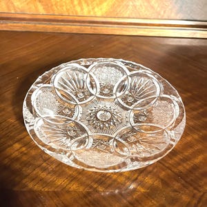 Bohemian crystal dessert plates vintage