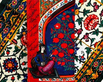 Traditional Persian Pomegranate 'Tree of Life' Inspired Purse
