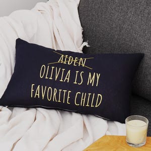 Almohada divertida para madres, almohada para el día de las madres, regalo para el día de las madres, almohada para el hijo favorito, almohada personalizada, regalo para madres, regalo para mamá, regalo para Nana