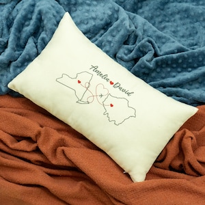 Ferngeschenk für den besten Freund, passen Sie Bestie-Kissen an, zwei Zustandskissen, bester Freund-Geschenk, Freundschaftsgeschenk, bester Freund-Geburtstags-Geschenk