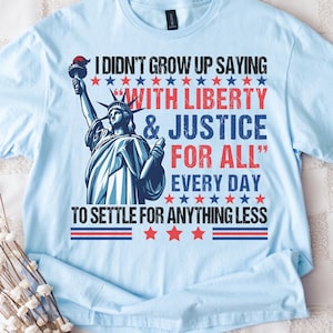 Liberty and Justice For All Shirts Human Rights TShirt Pledge Of Allegiance Shirt Resist DEI Tee Shirts 4th of July Equality Sweatshirt