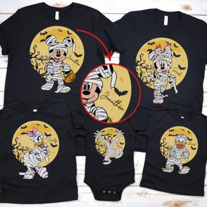 Custom Disney Halloween Family Matching Shirt Disneyland Shirt Spooky Season Shirt Halloween Party Shirt Mickey and Minnie Mummies Shirt