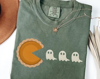 Camisa de pastel de calabaza Comfort Colors® Camisa de otoño Regalo de Acción de Gracias Camisa de Acción de Gracias Cena de Acción de Gracias Camisa divertida de otoño Camisa de calabaza fantasma