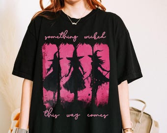 Comfort Colors® Pink Witch Vintage Shirt Halloween Witch Shirt Salem Witch Trials Shirt Salem Witch 1692 Shirt Girl Will Be Girls Shirt