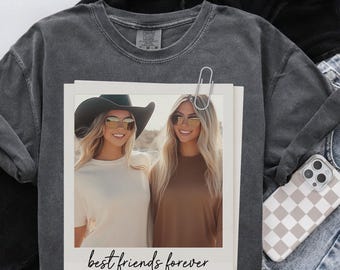 Camiseta con foto personalizada Polaroid vintage, camiseta con foto personalizada, regalo para mejor amigo, regalo de cumpleaños divertido, Comfort Colors®