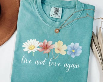Comfort Colors® Vintage Wildflowers Shirt Boho Cottagecore Shirt Botanical Floral Tee Wildflowers Long Sleeve Gift For Gardener Summer Tee